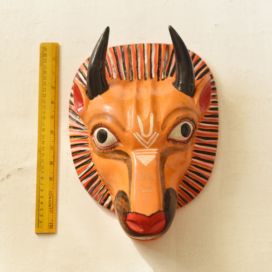 shop handmade wooden mask - Bull 