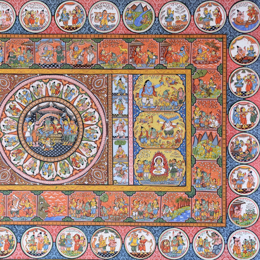 shop Traditional patachitra painting - Sita & Ram Story