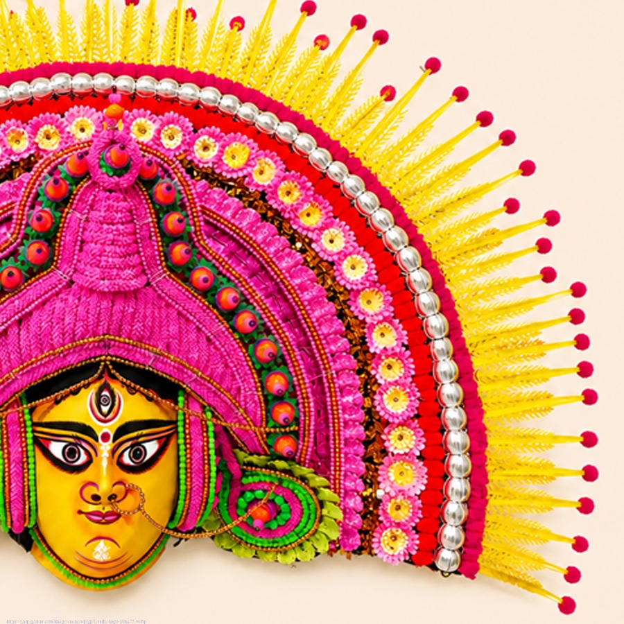 shop Handmade Paper Mache Chhau Mask - Ambika