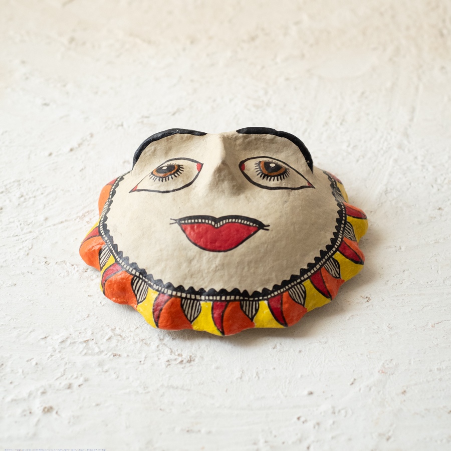 shop Madhubani Hand Painted Paper Mache Wall Handing - Sun