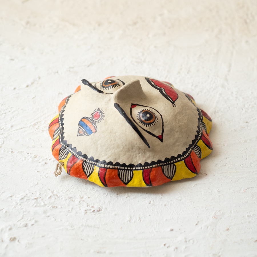 shop Madhubani Hand Painted Paper Mache Wall Handing - Sun