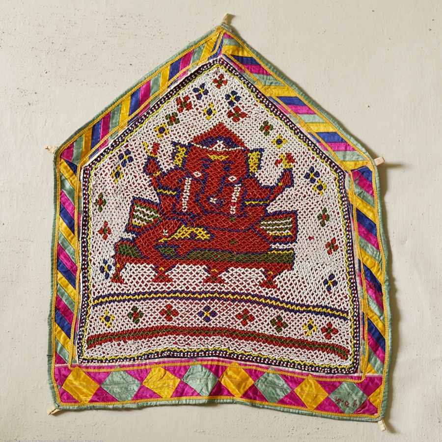 Antique Wall Decor Ganesh - Bead Work Chakda