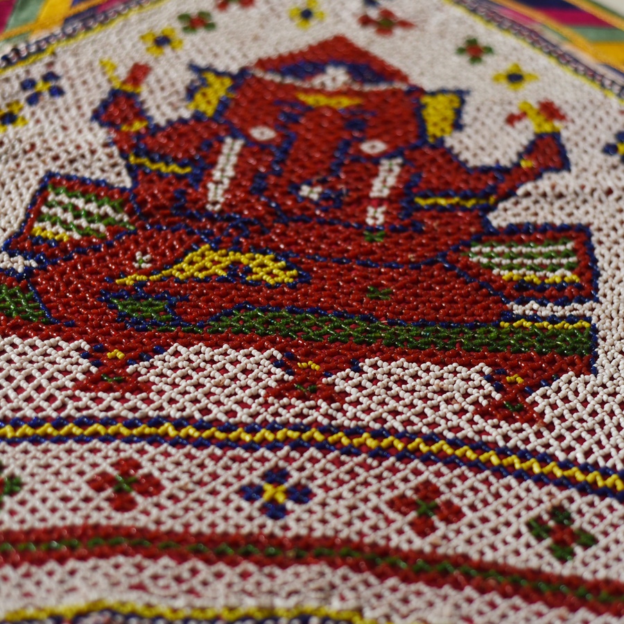 Antique Wall Decor Ganesh - Bead Work Chakda