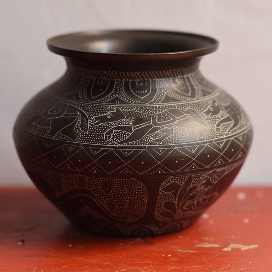 Shop Khajuraho Carving on Brass Lota