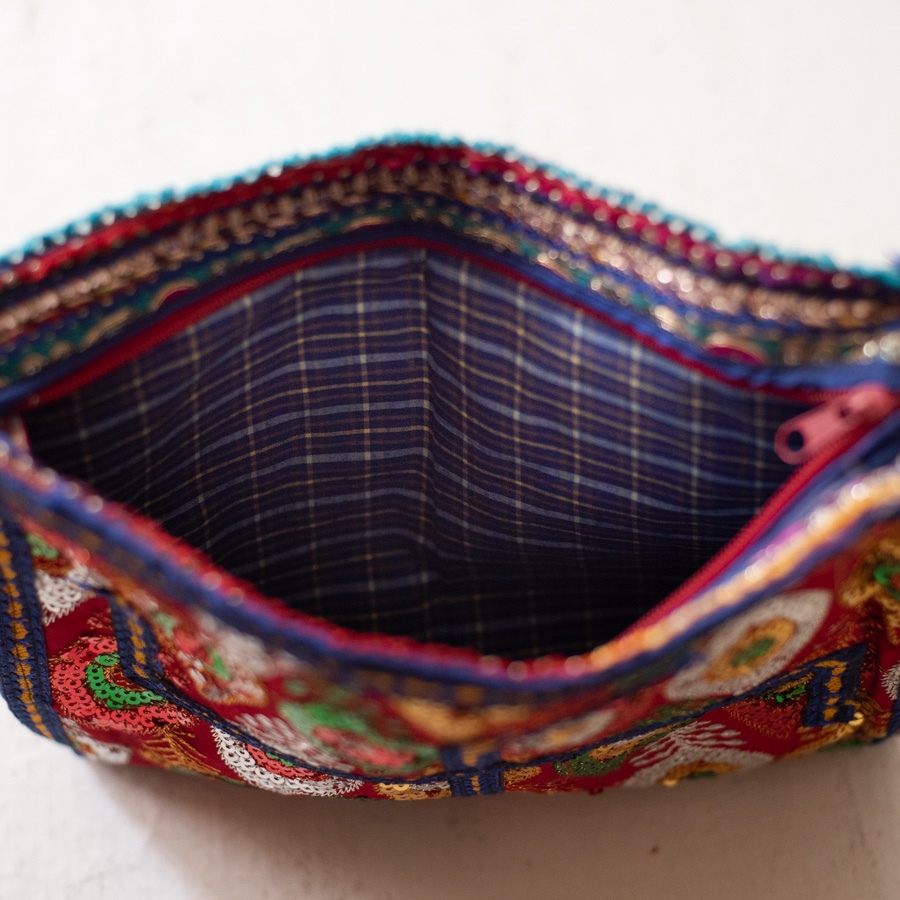 Rabari Embroidery - Bead Pouch