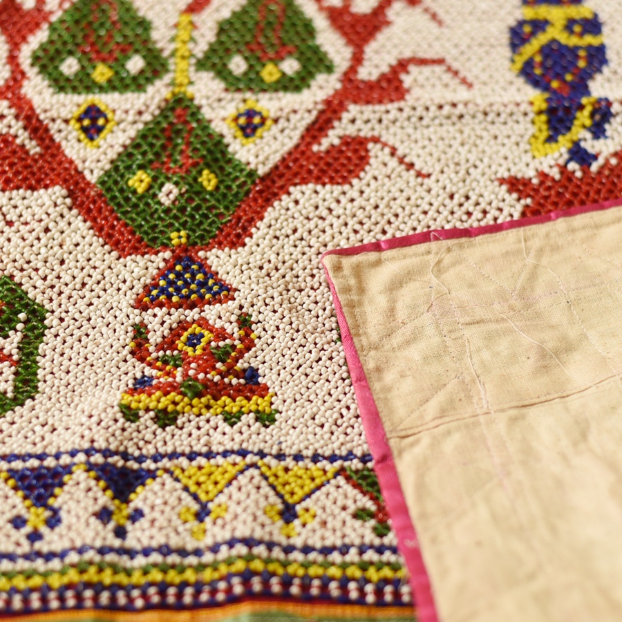 Saurashtra Region Beaded Old & Antique Wall Hanging  -Murlidhar