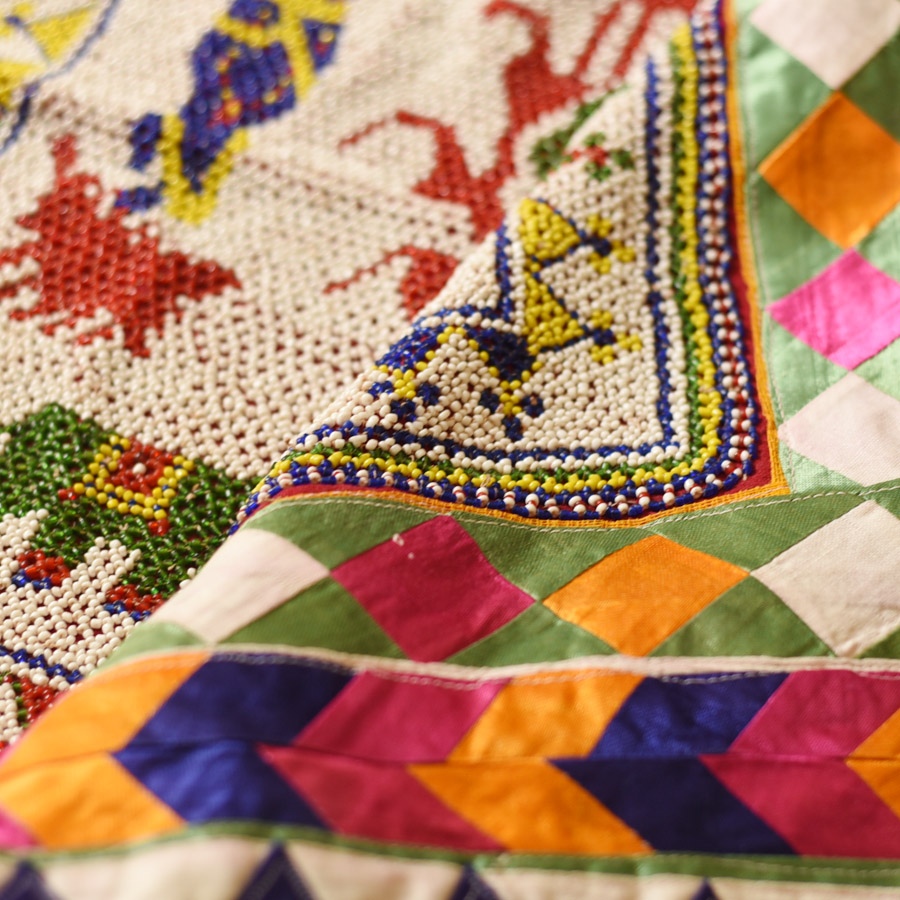 Saurashtra Region Beaded Old & Antique Wall Hanging  -Murlidhar