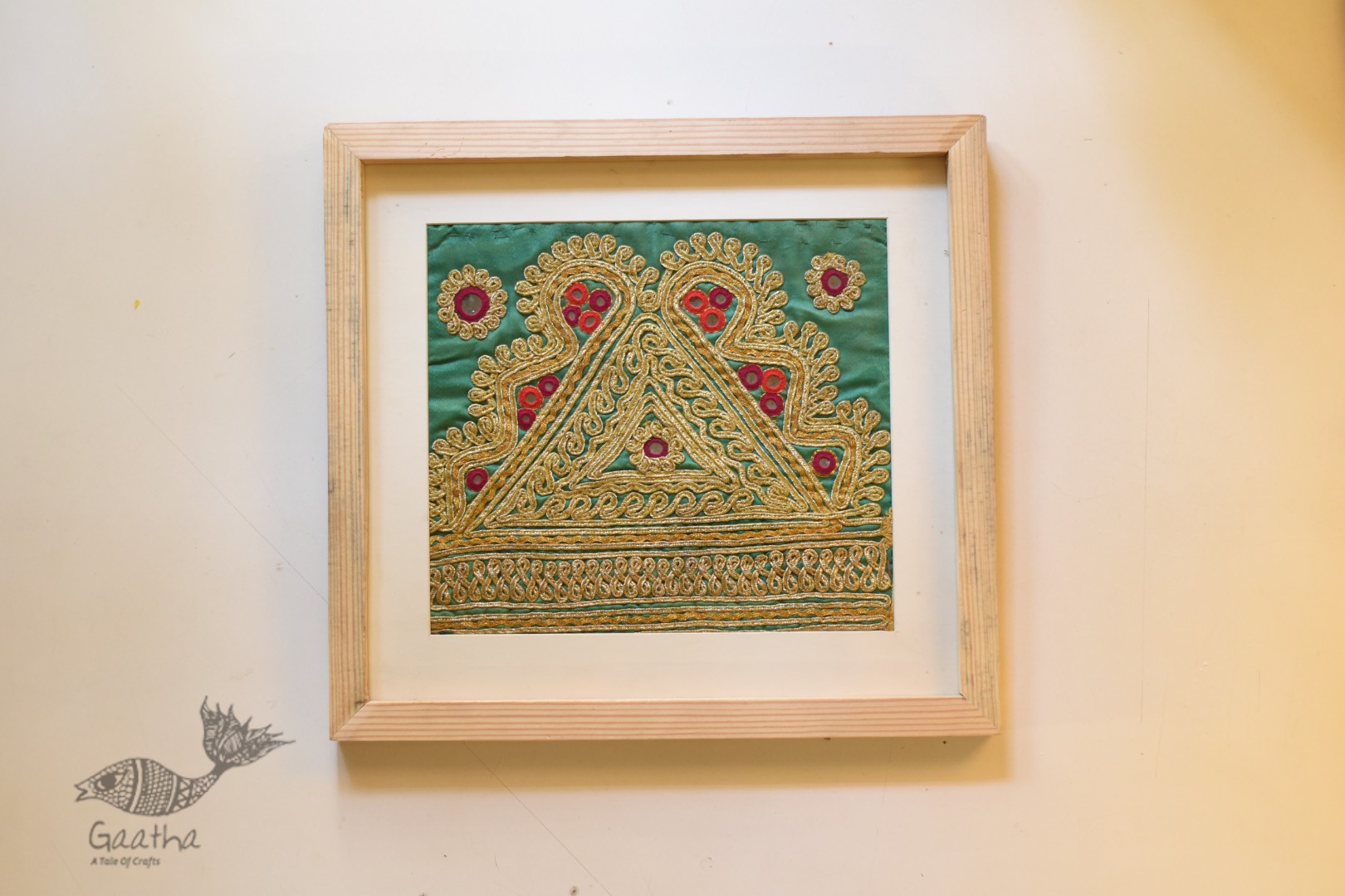 buy Embroidered Old Piece - Wall Hanging Frame