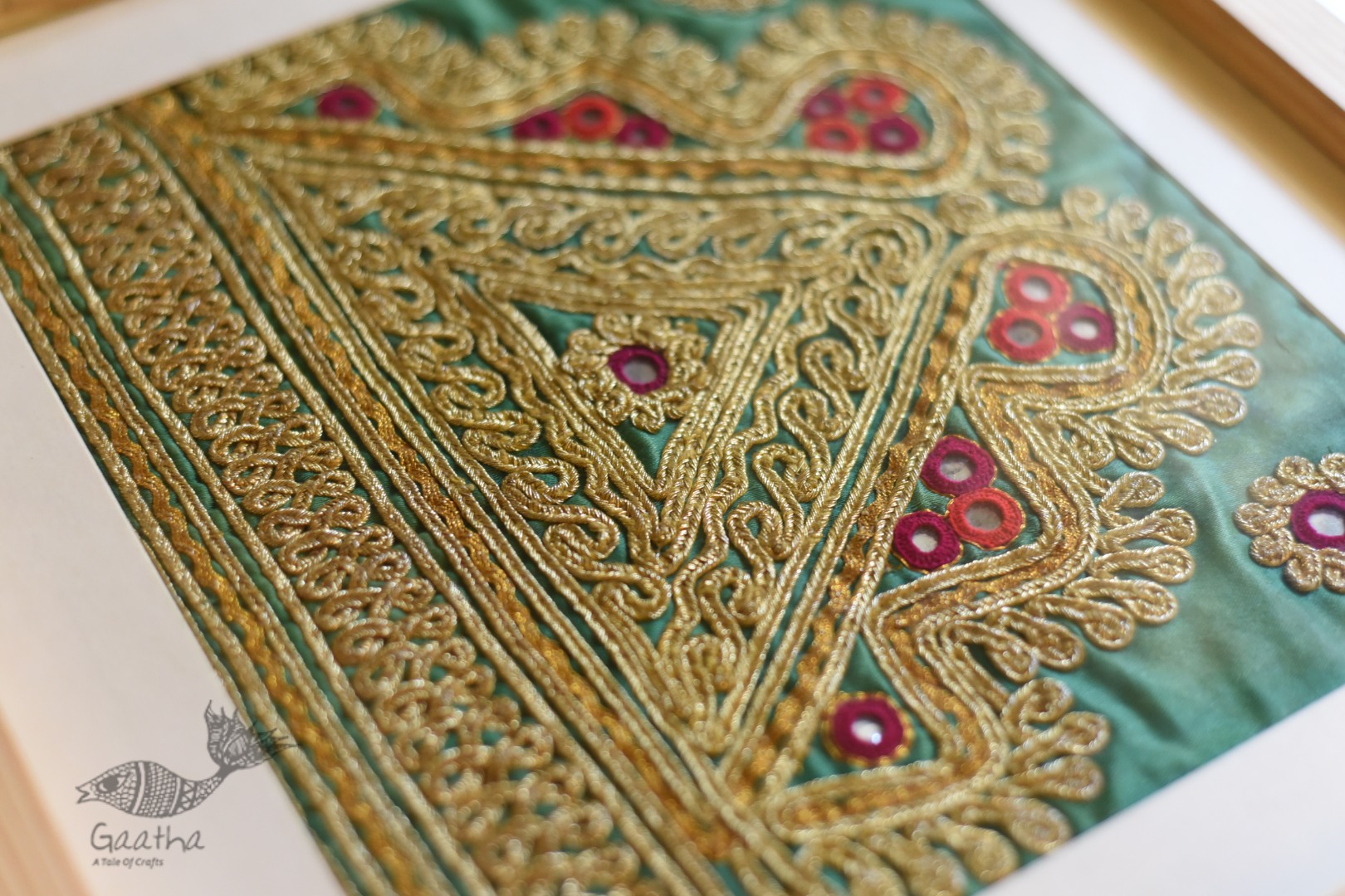 buy Embroidered Old Piece - Wall Hanging Frame