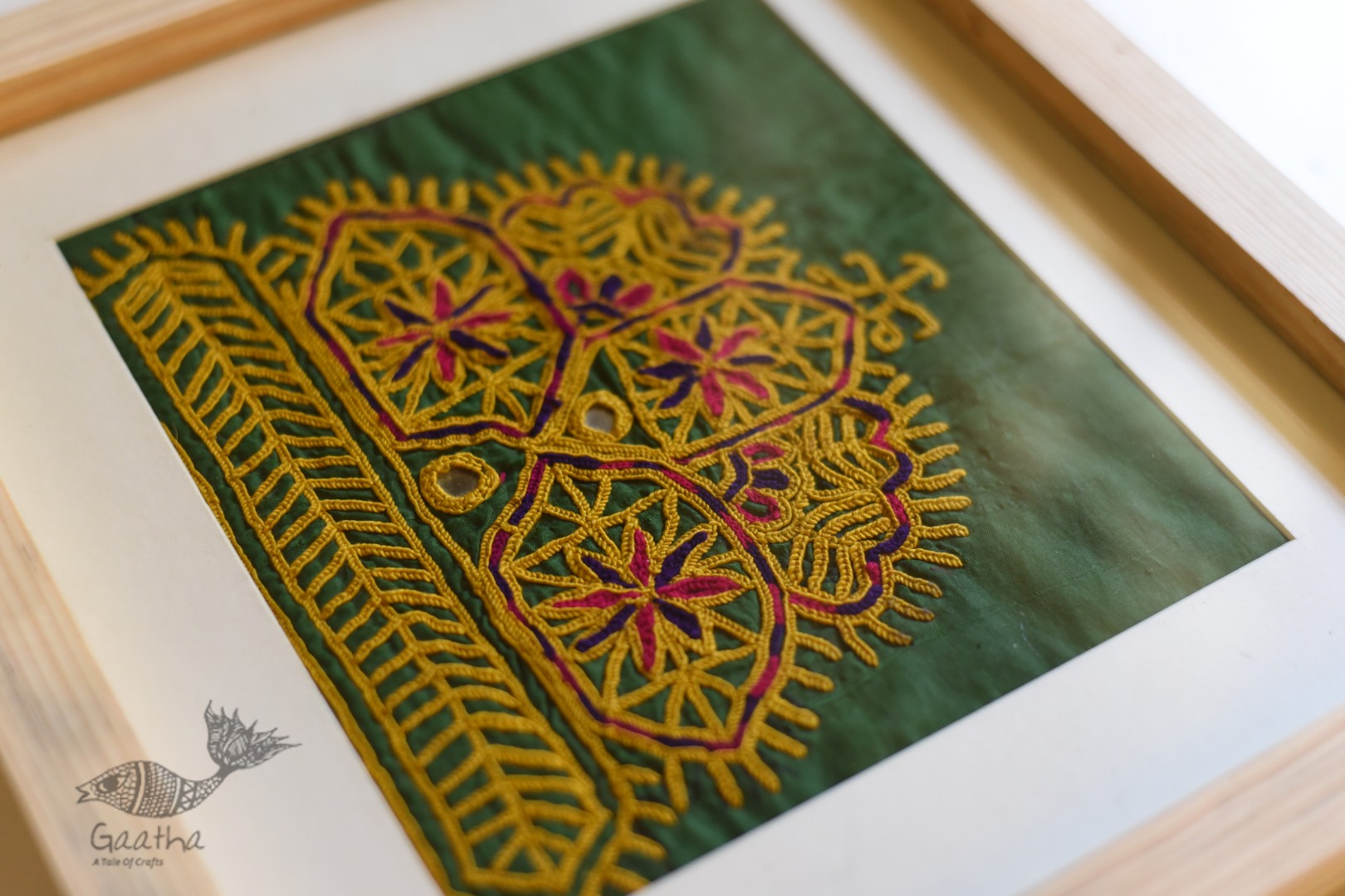 buy Framed Embroidered Antique Piece