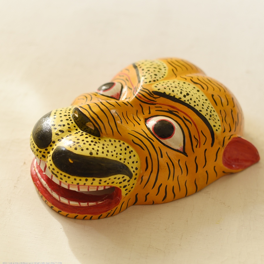 shop handmade wooden tiger mask 