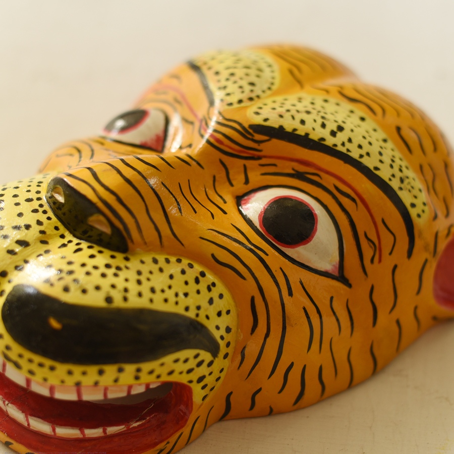 shop handmade wooden tiger mask 