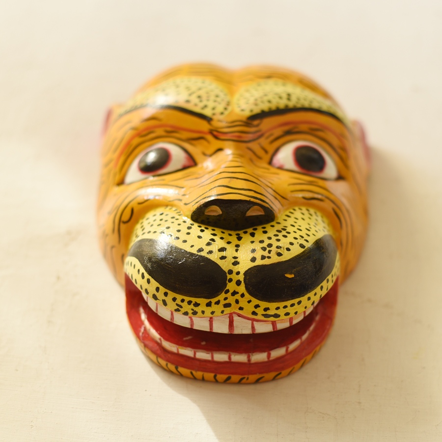 shop handmade wooden tiger mask 