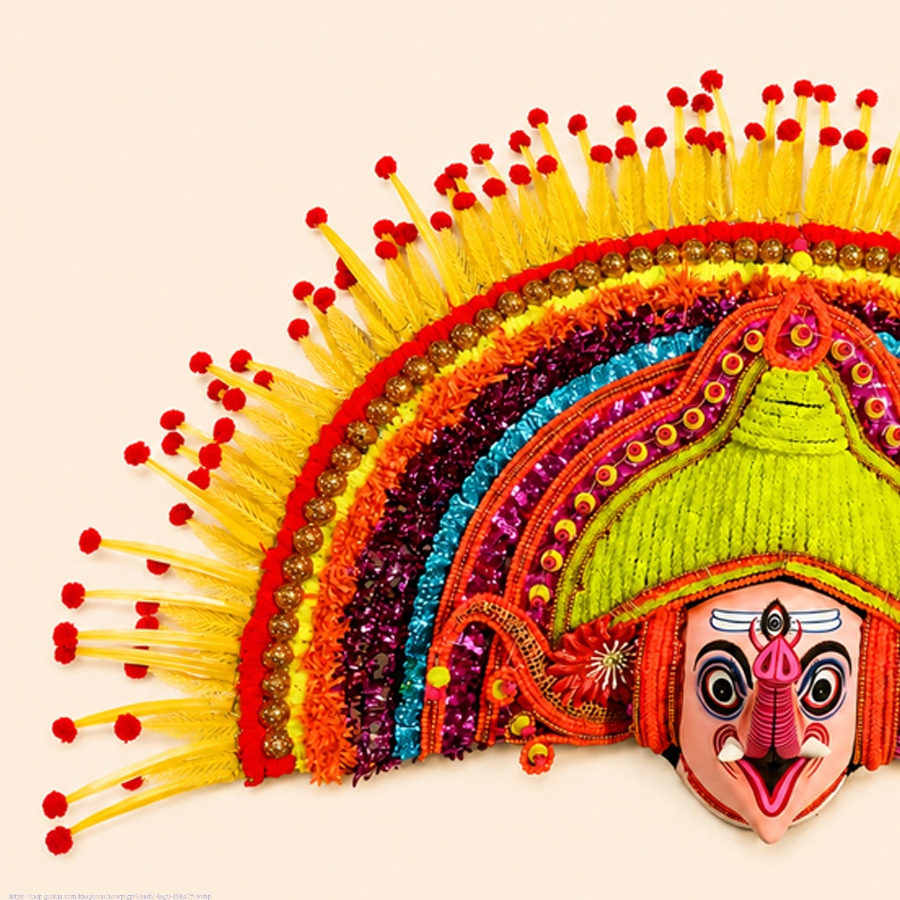 shop Handmade Paper Mache Chhau Mask - ganesh