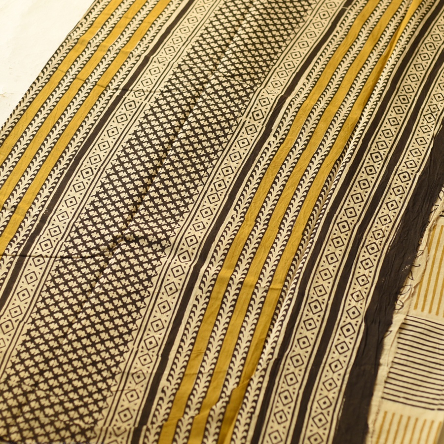 shop Bagru Block Printed Cotton Saree