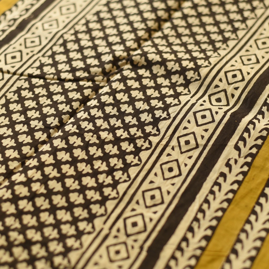 shop Bagru Block Printed Cotton Saree