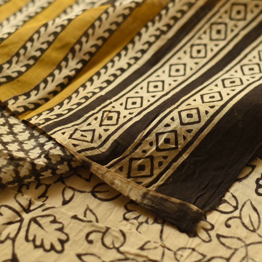 shop Bagru Block Printed Cotton Saree