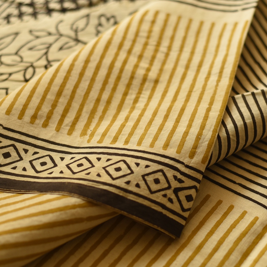 shop Bagru Block Printed Cotton Saree