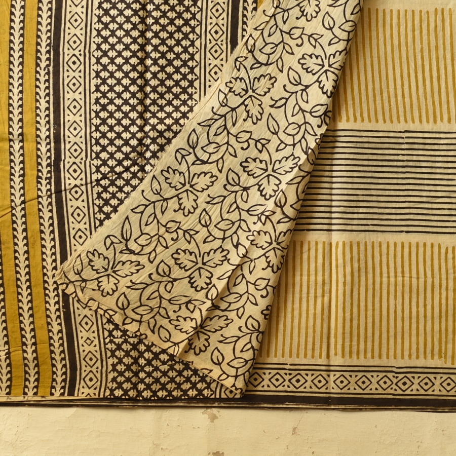 shop Bagru Block Printed Cotton Saree