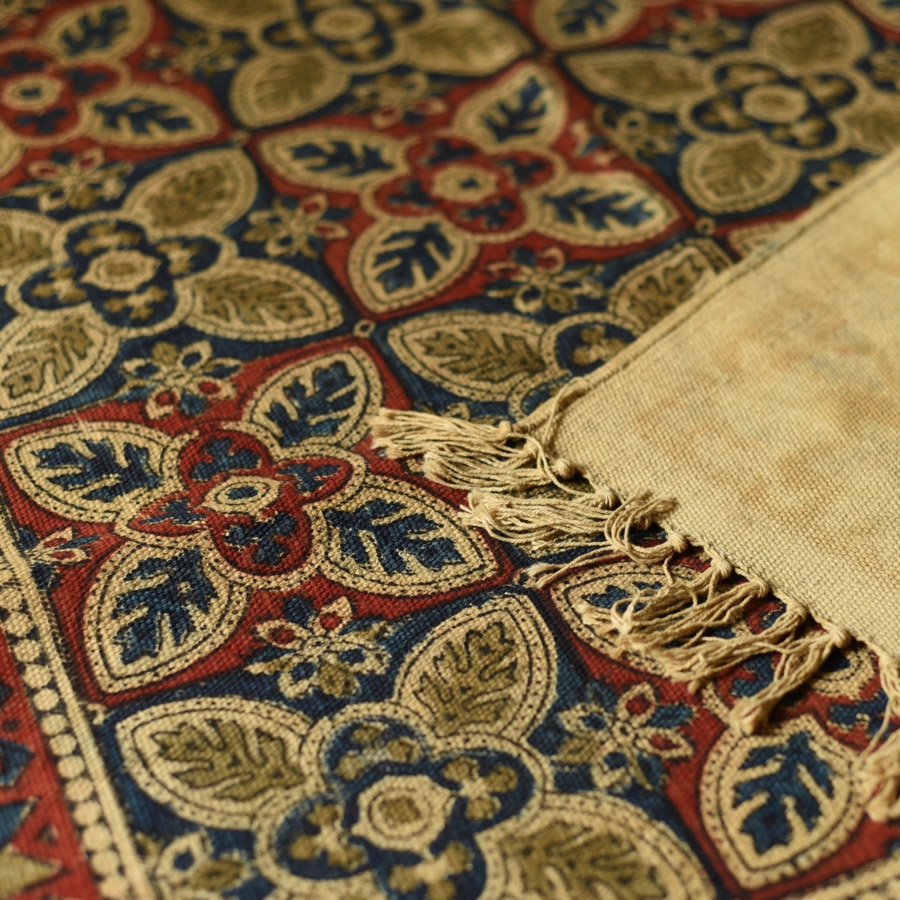 shop Kalamkari Natural Color Dhurrie 5 X 3 feet