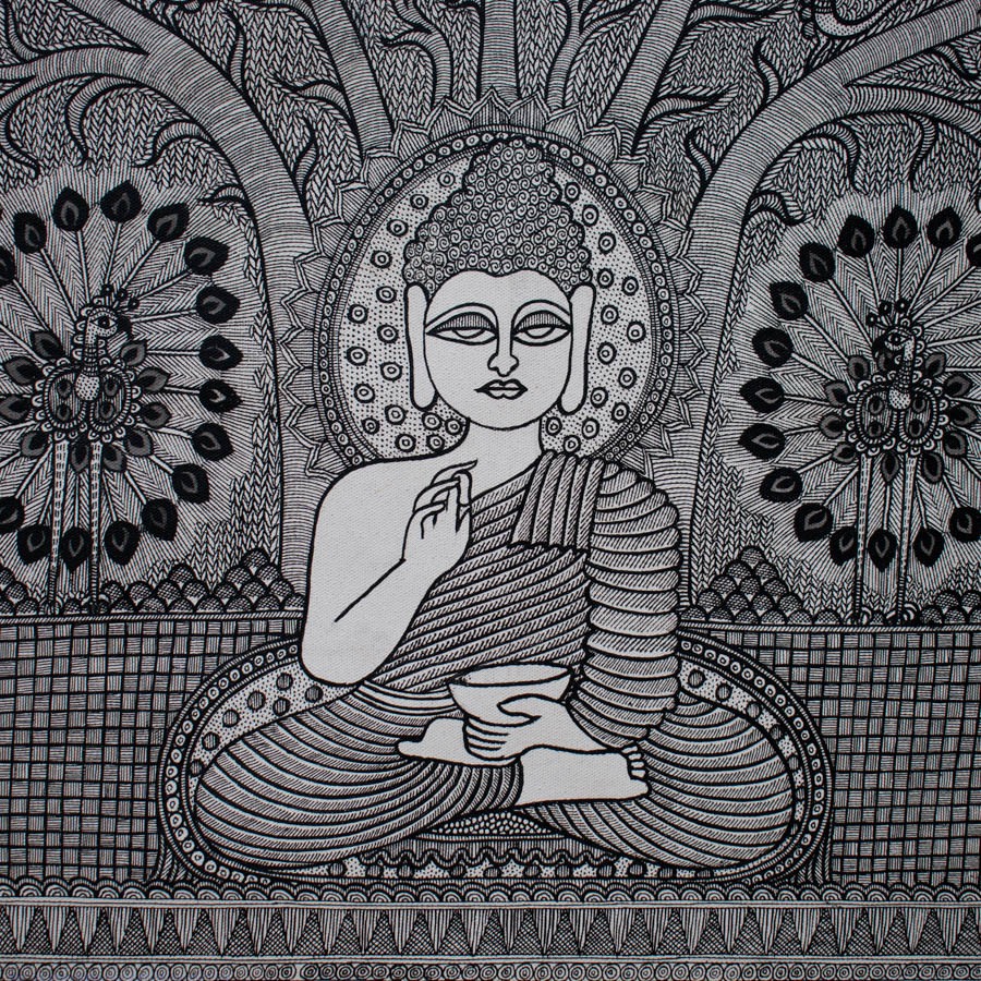 shop Madhubnai Painting- Budhha & Kalpa Vriksh