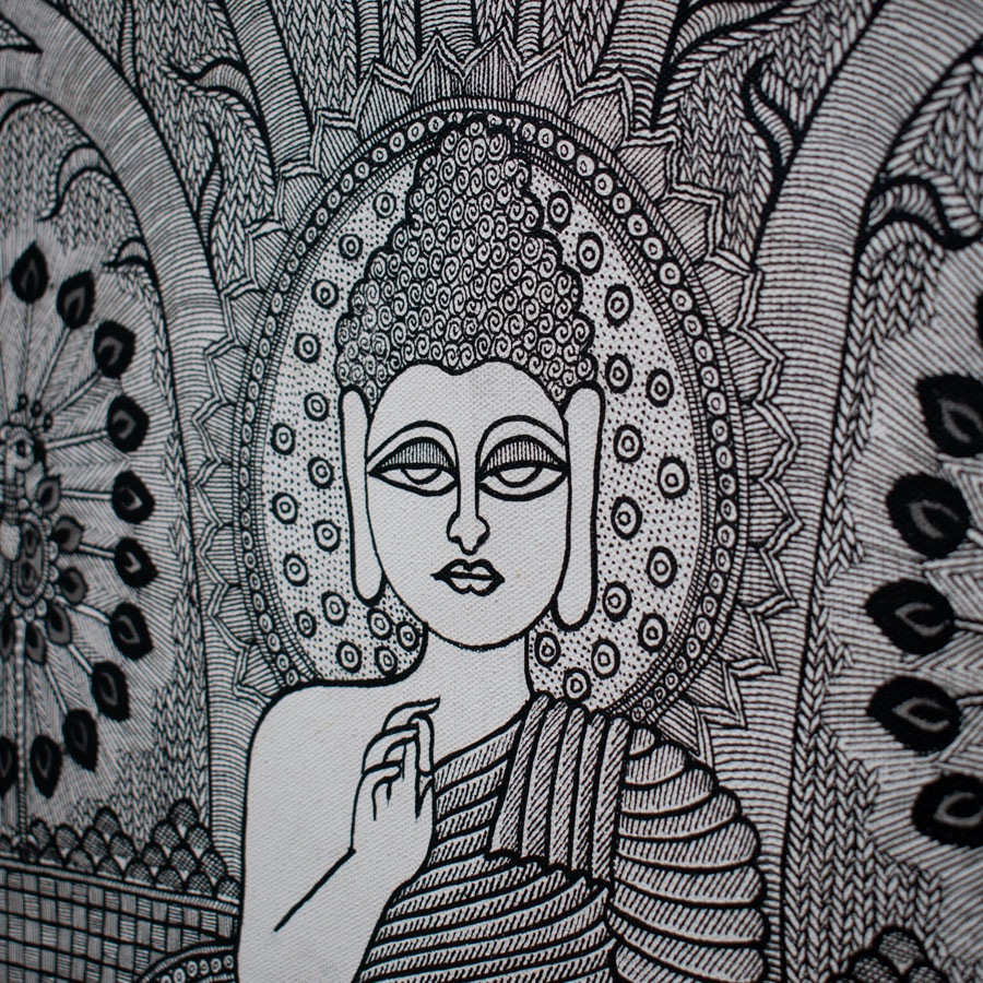shop Madhubnai Painting- Budhha & Kalpa Vriksh