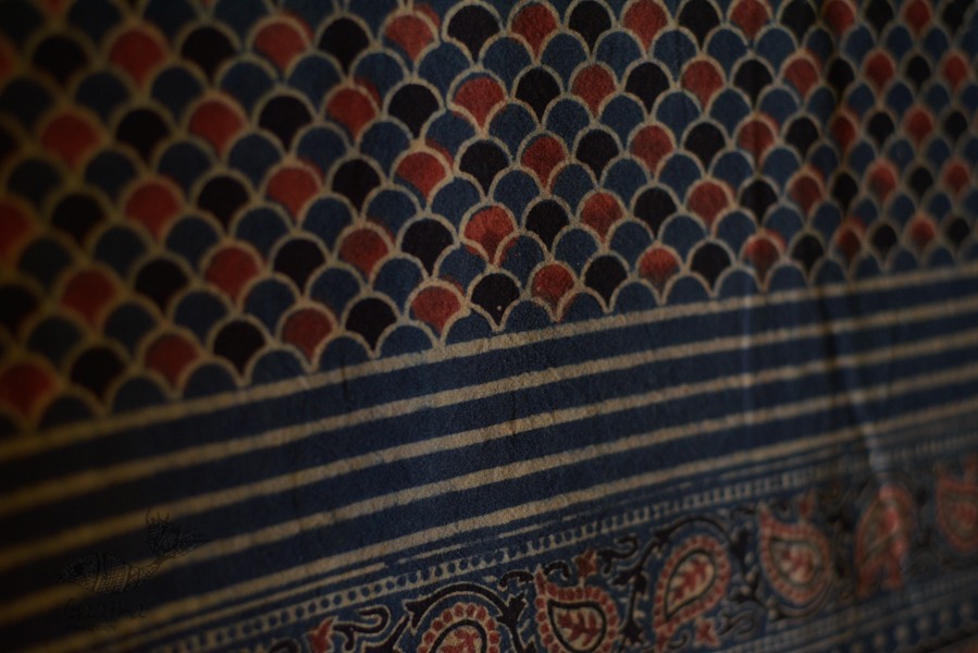 Ajrakh Print Single Bedsheet