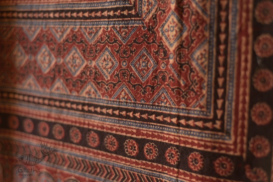 Ajrakh Print Single Bedsheet