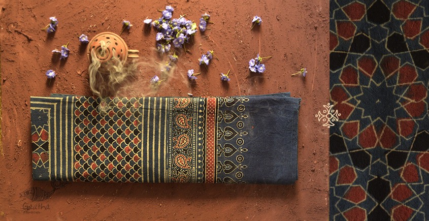 Ajrakh Print Single Bedsheet