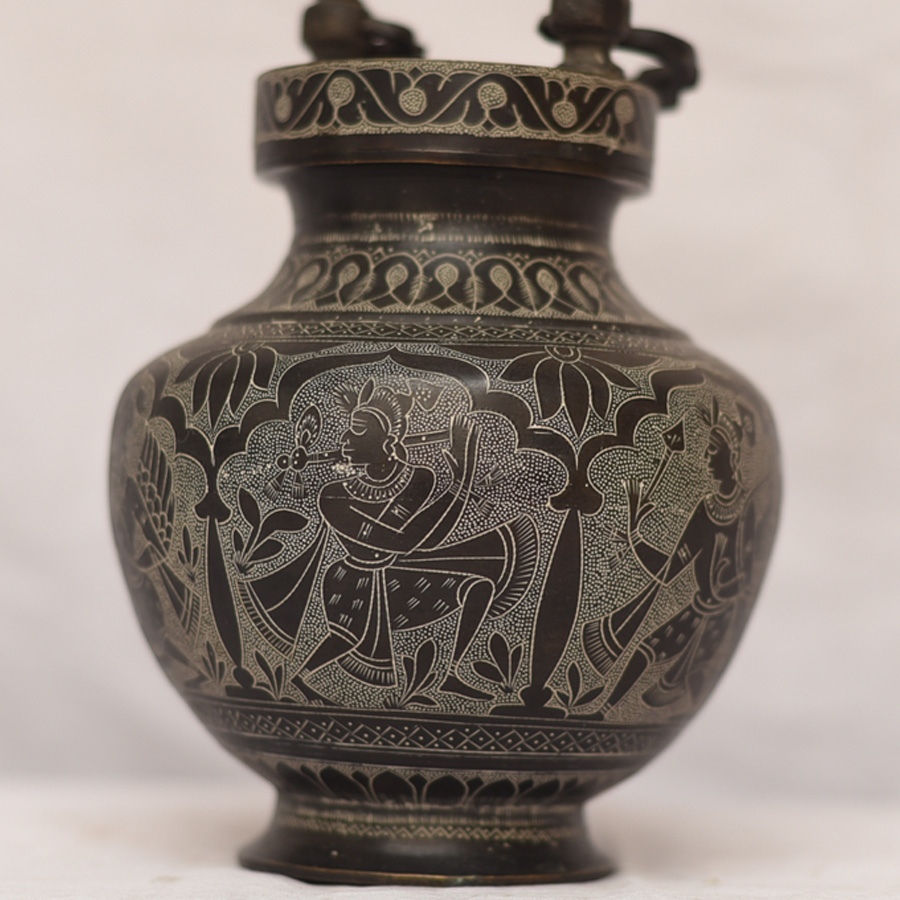 from Khajuraho Antique Brass gangajali / Lota 