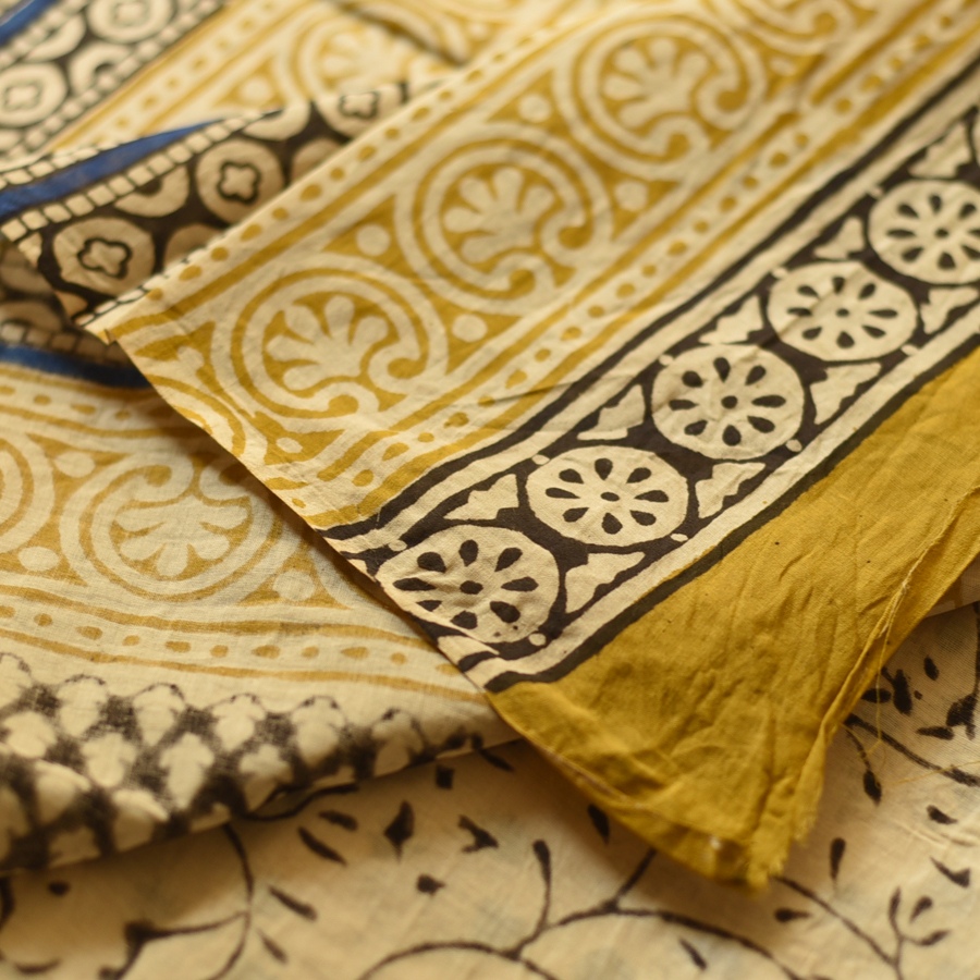 shop Bagru Block Printed Cotton Saree