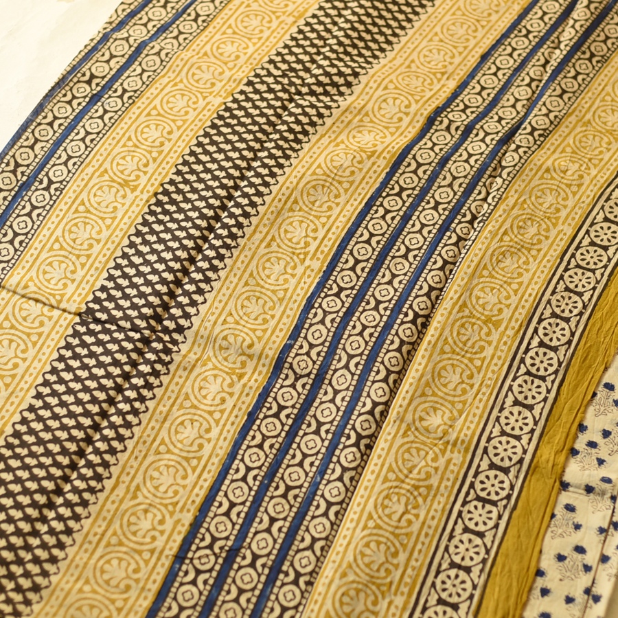 shop Bagru Block Printed Cotton Saree
