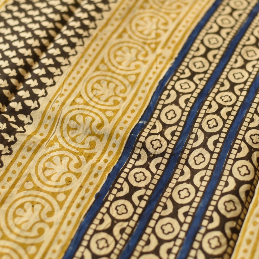 shop Bagru Block Printed Cotton Saree