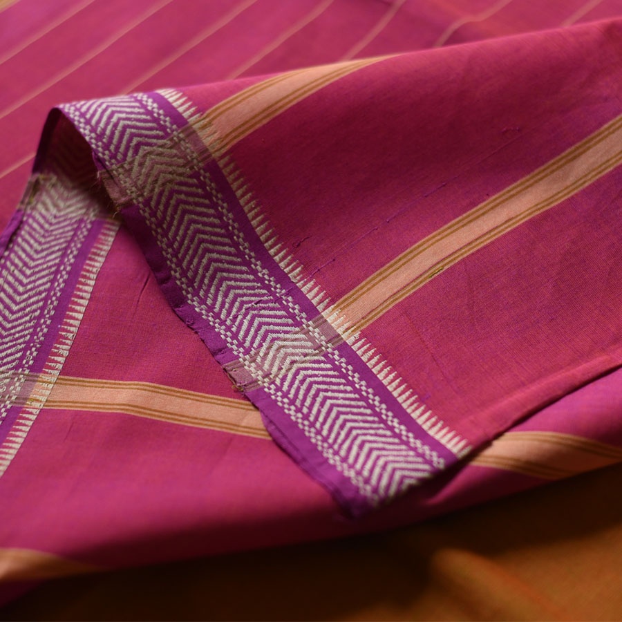 Handwoven cotton saree | Mustard Yellow from Andhra Pradesh