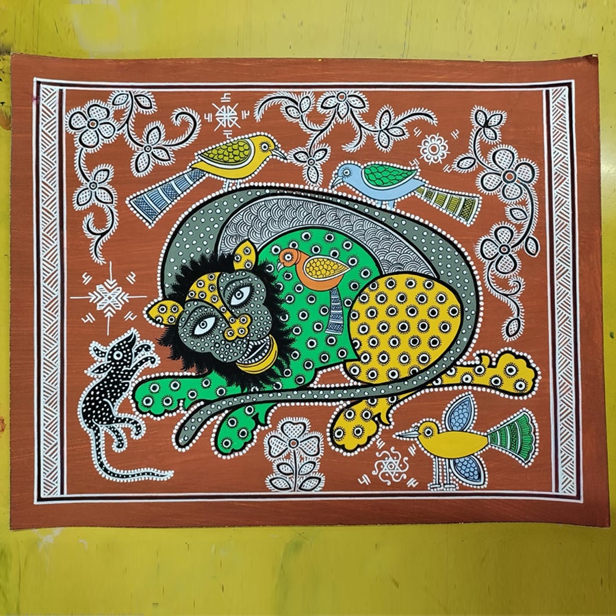 shop Mandana Art - Painting - Lion ( 11 x 14 inch)