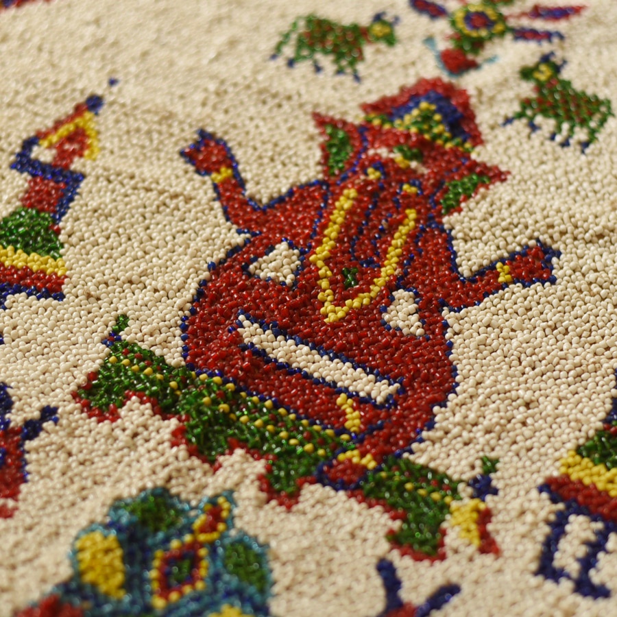 Saurashtra Beadwork Old & Antique Wall Hanging  - Ganeshji