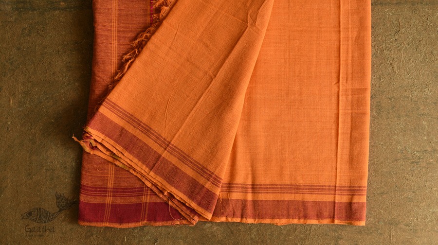 shop Handwoven Baiga Tribal Wedding Saree - Yellow