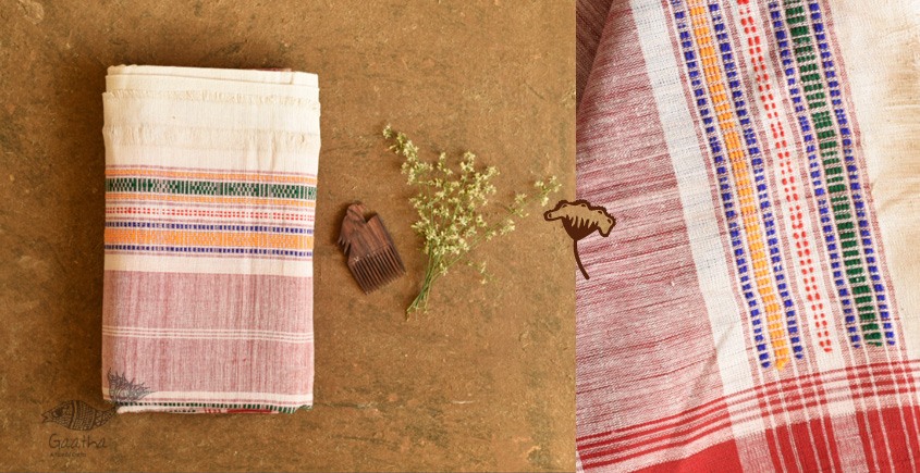 shop handloom cotton Baiga tribal-cotton Saree