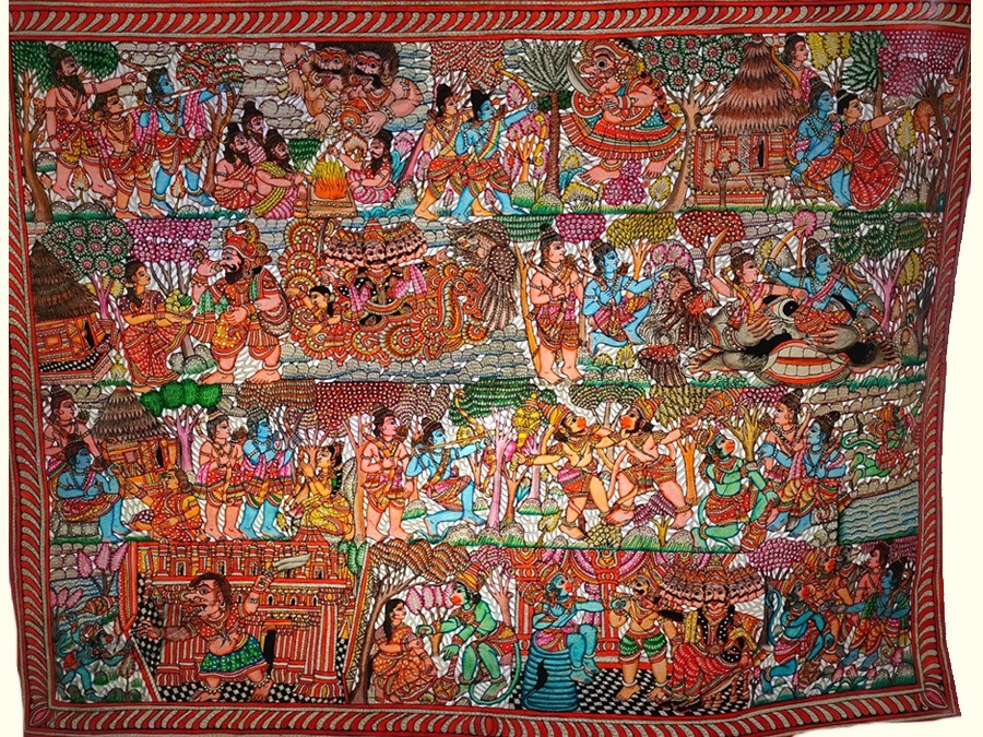 Tholu Bommalata ✪ Leather Painting ✪ Sri Krishna Painting