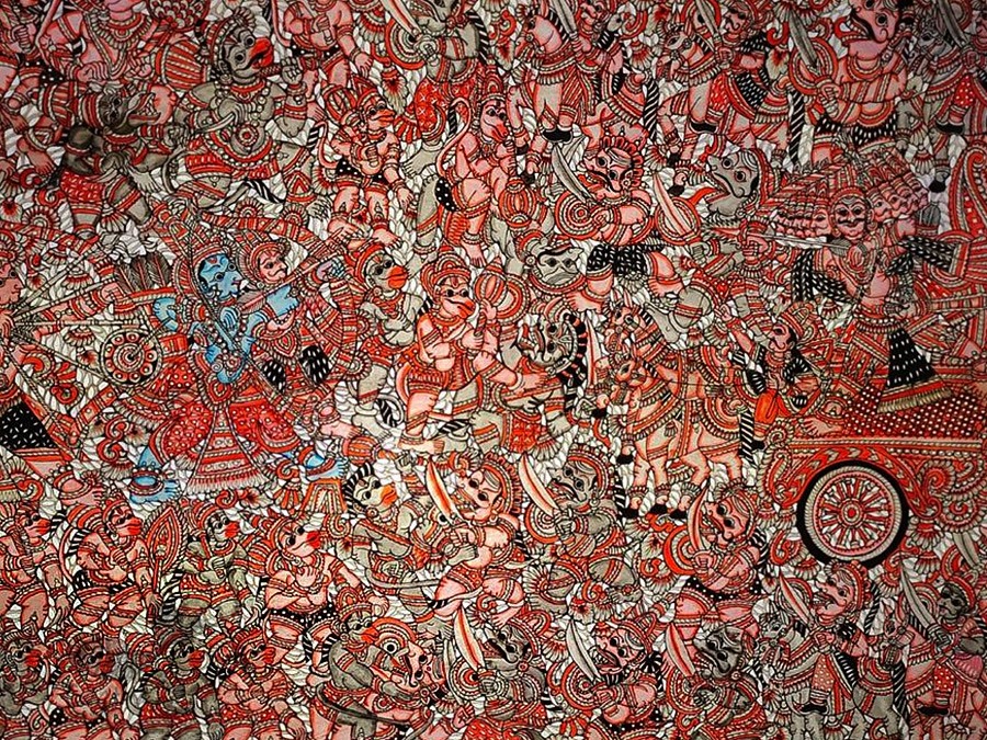 Tholu Bommalata ✪ Leather Painting ✪ Rama Ravana Yudham Painting