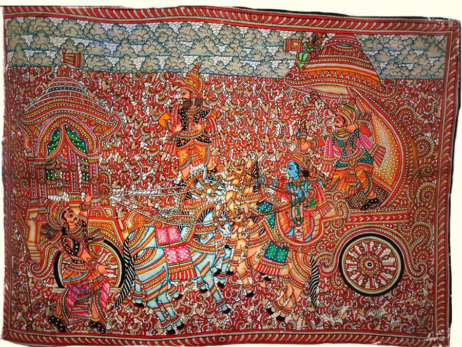 Tholu Bommalata ✪ Leather Painting ✪ Karna Arjuna Yuddham  Painting