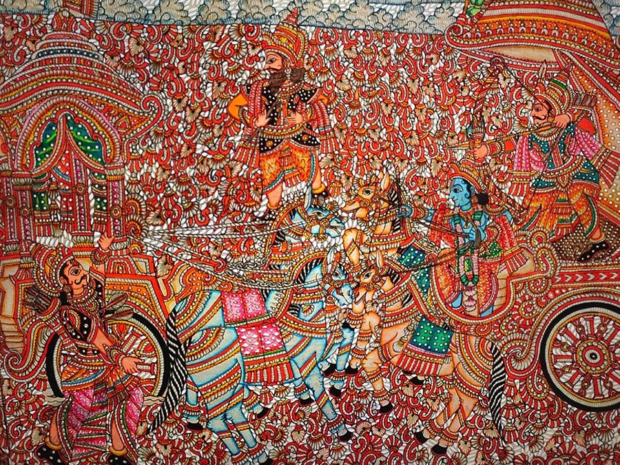 Tholu Bommalata ✪ Leather Painting ✪ Karna Arjuna Yuddham  Painting
