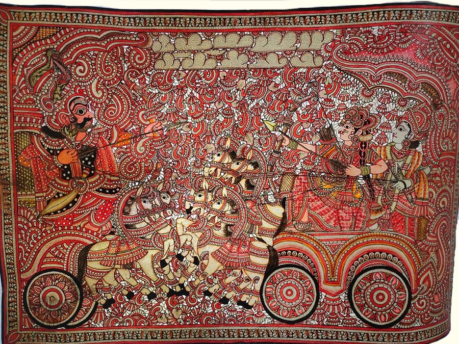 Tholu Bommalata ✪ Leather Painting ✪ Narakasura Vodha Painting