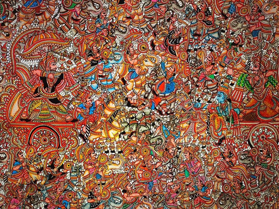 Tholu Bommalata ✪ Leather Painting ✪ Bheeshma Arjuna Yuddham Painting