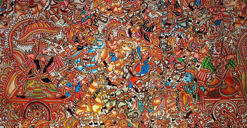 Tholu Bommalata ✪ Leather Painting ✪ Bheeshma Arjuna Yuddham Painting