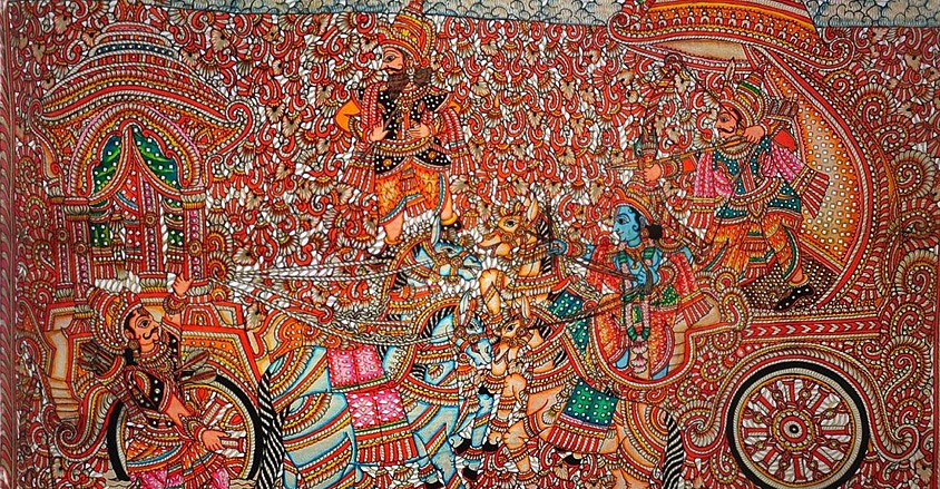 Tholu Bommalata ✪ Leather Painting ✪ Karna Arjuna Yuddham  Painting