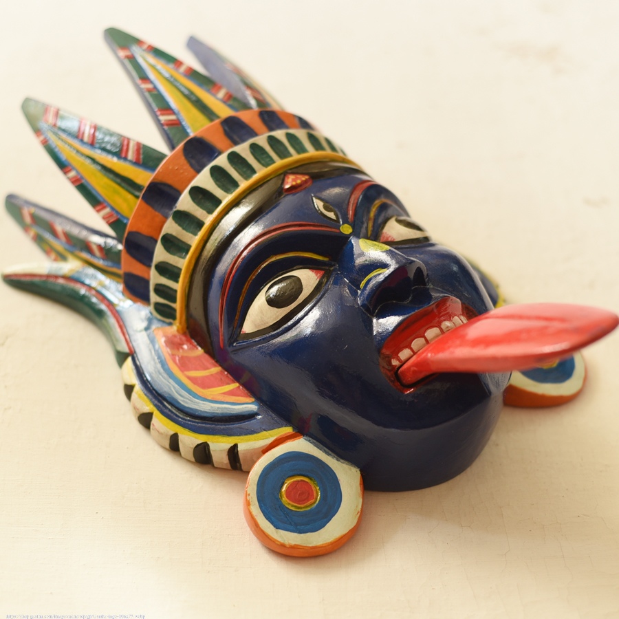 shop handmade wooden mask - kaali
