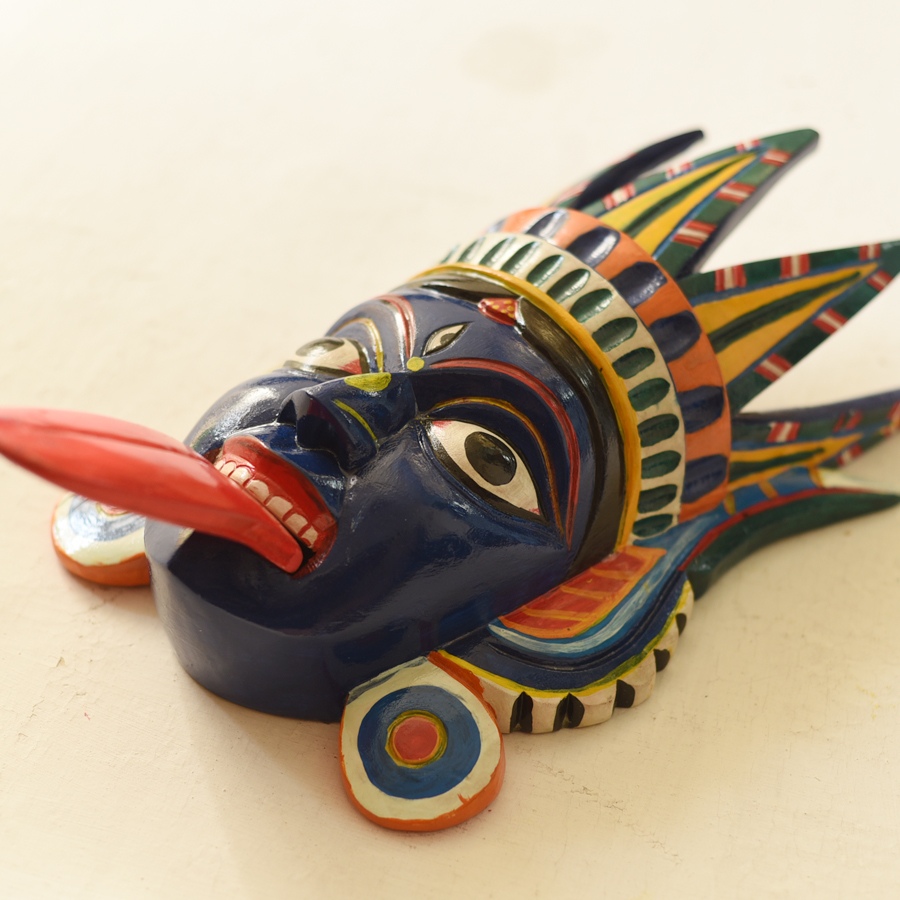 shop handmade wooden mask - kaali