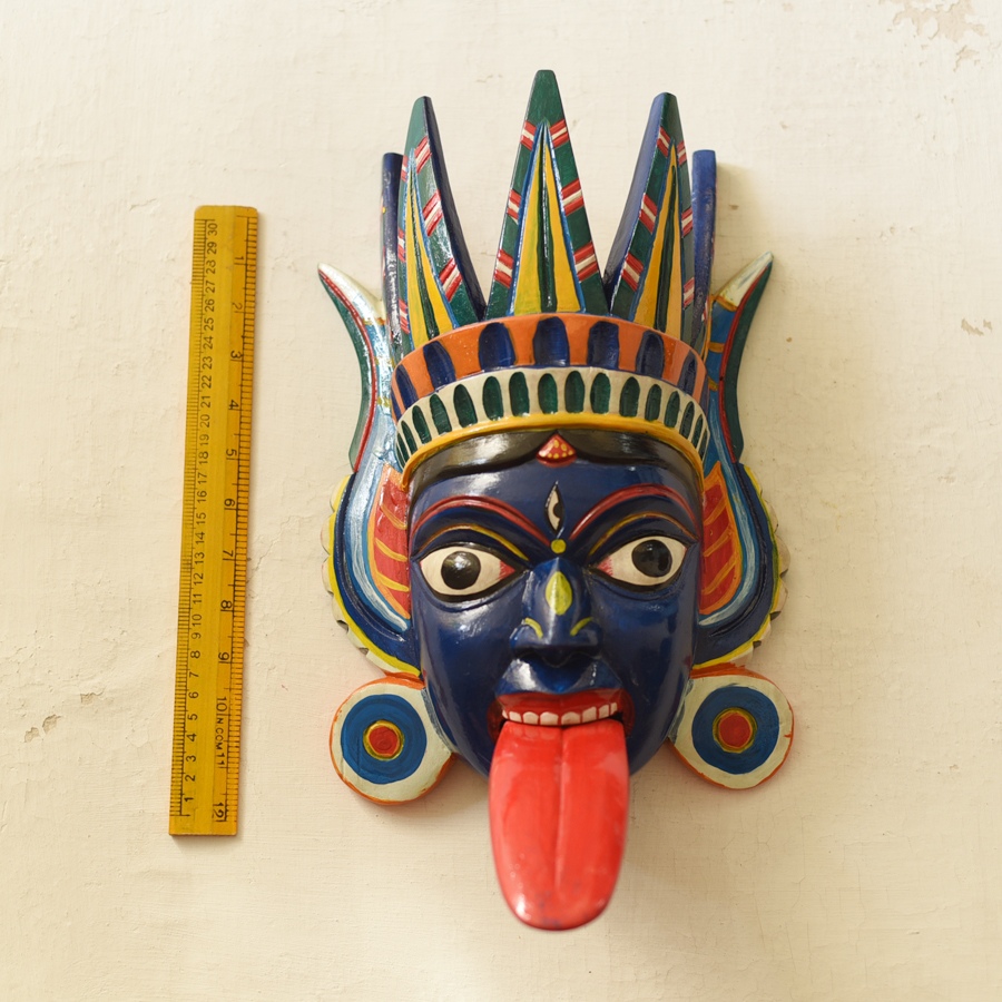 shop handmade wooden mask - kaali