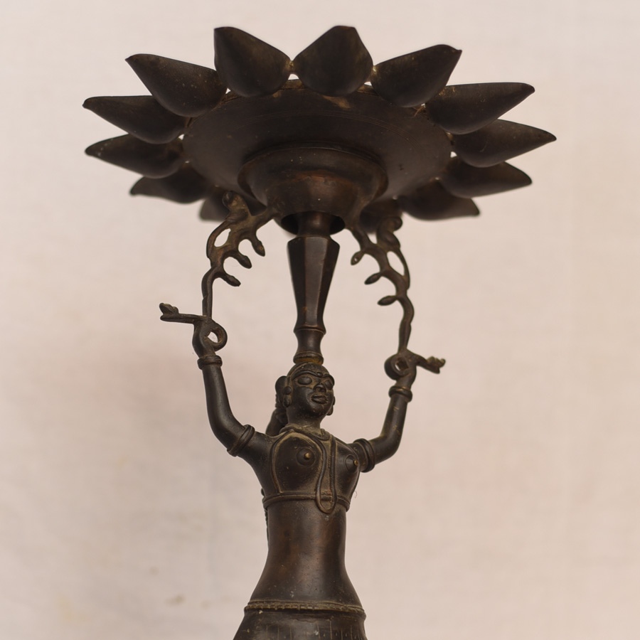 Antique from Khajuraho Brass - Elephant - Diya Stand